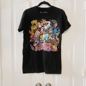 Ripple Junction Rick and Morty Graphic T Shirt Black size Small